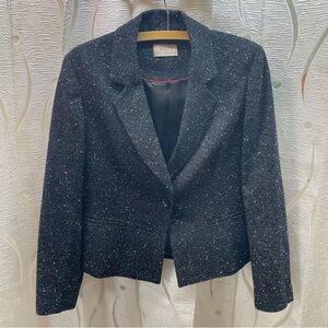 Chic Black Tweed Blazer by planet